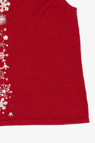 Vintage Red Mercer Street Studio Snowflakes Ugly Christmas Vest (1990s)