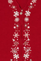 Vintage Red Mercer Street Studio Snowflakes Ugly Christmas Vest (1990s)