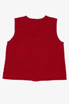 Vintage Red Mercer Street Studio Snowflakes Ugly Christmas Vest (1990s)