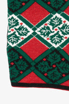 Vintage Black JJ Browne Holly Pattern Ugly Christmas Vest (1990s)