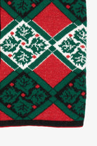 Vintage Black JJ Browne Holly Pattern Ugly Christmas Vest (1990s)
