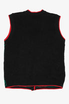 Vintage Black JJ Browne Holly Pattern Ugly Christmas Vest (1990s)