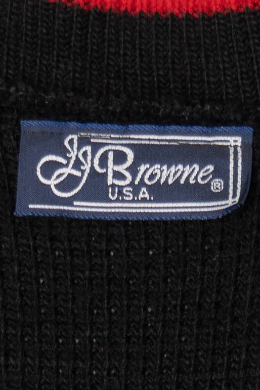 Vintage Black JJ Browne Holly Pattern Ugly Christmas Vest (1990s)