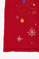 Vintage Red Kim Rogers Reindeer Ugly Christmas Vest (1990s)