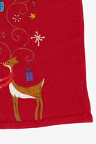 Vintage Red Kim Rogers Reindeer Ugly Christmas Vest (1990s)