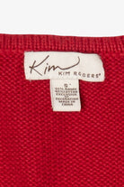 Vintage Red Kim Rogers Reindeer Ugly Christmas Vest (1990s)
