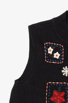 Vintage Black Charter Club Ugly Christmas Vest (1990s)