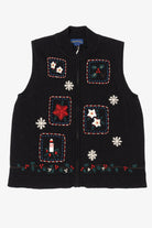 Vintage Black Charter Club Ugly Christmas Vest (1990s)