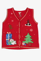 Vintage Red White Stag Ugly Christmas Vest (2000s)