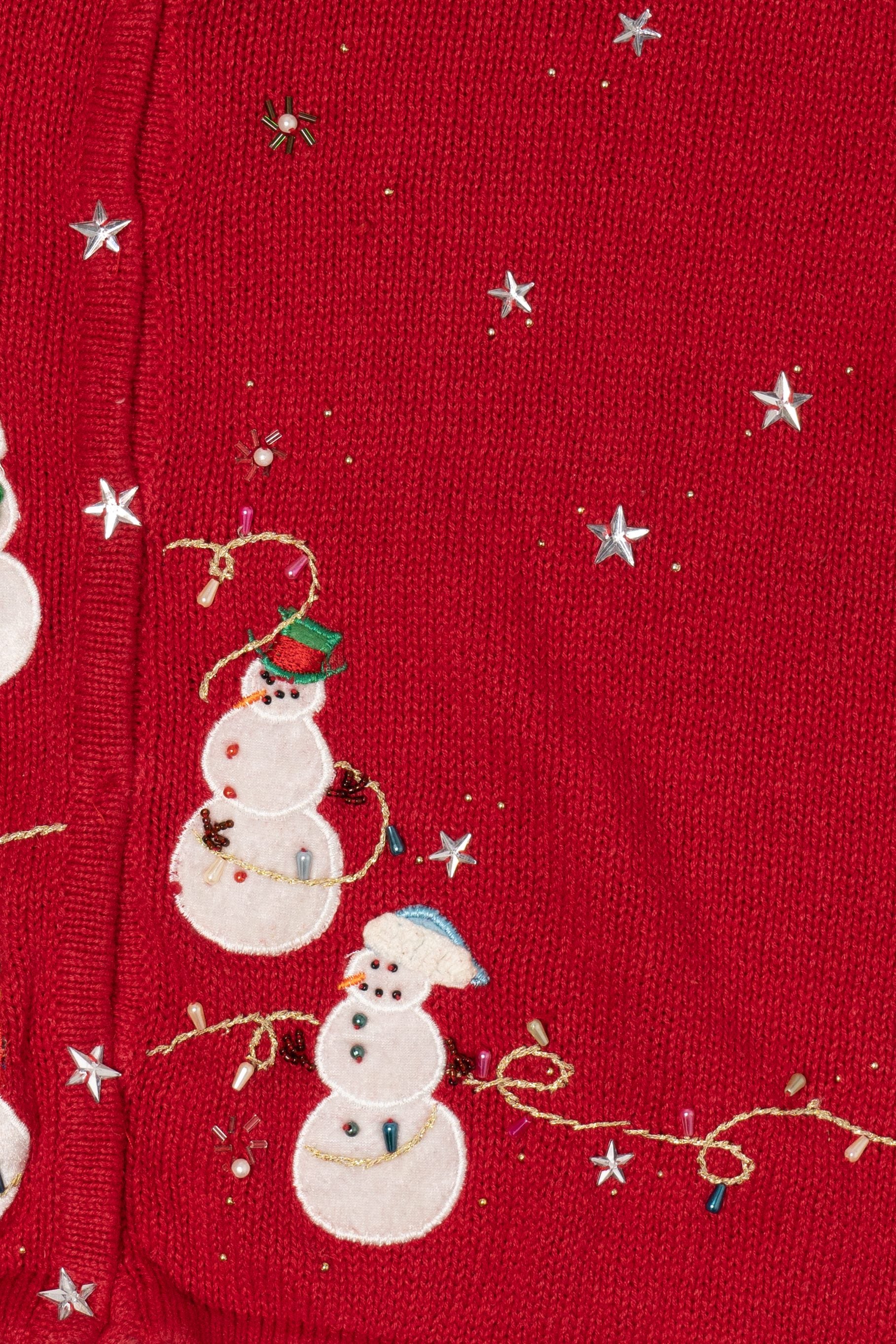Vintage Red Snowmen Ugly Christmas Vest (2000s)