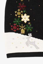 Vintage Black Reindeer Ugly Christmas Vest (2000s)