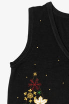 Vintage Black Reindeer Ugly Christmas Vest (2000s)