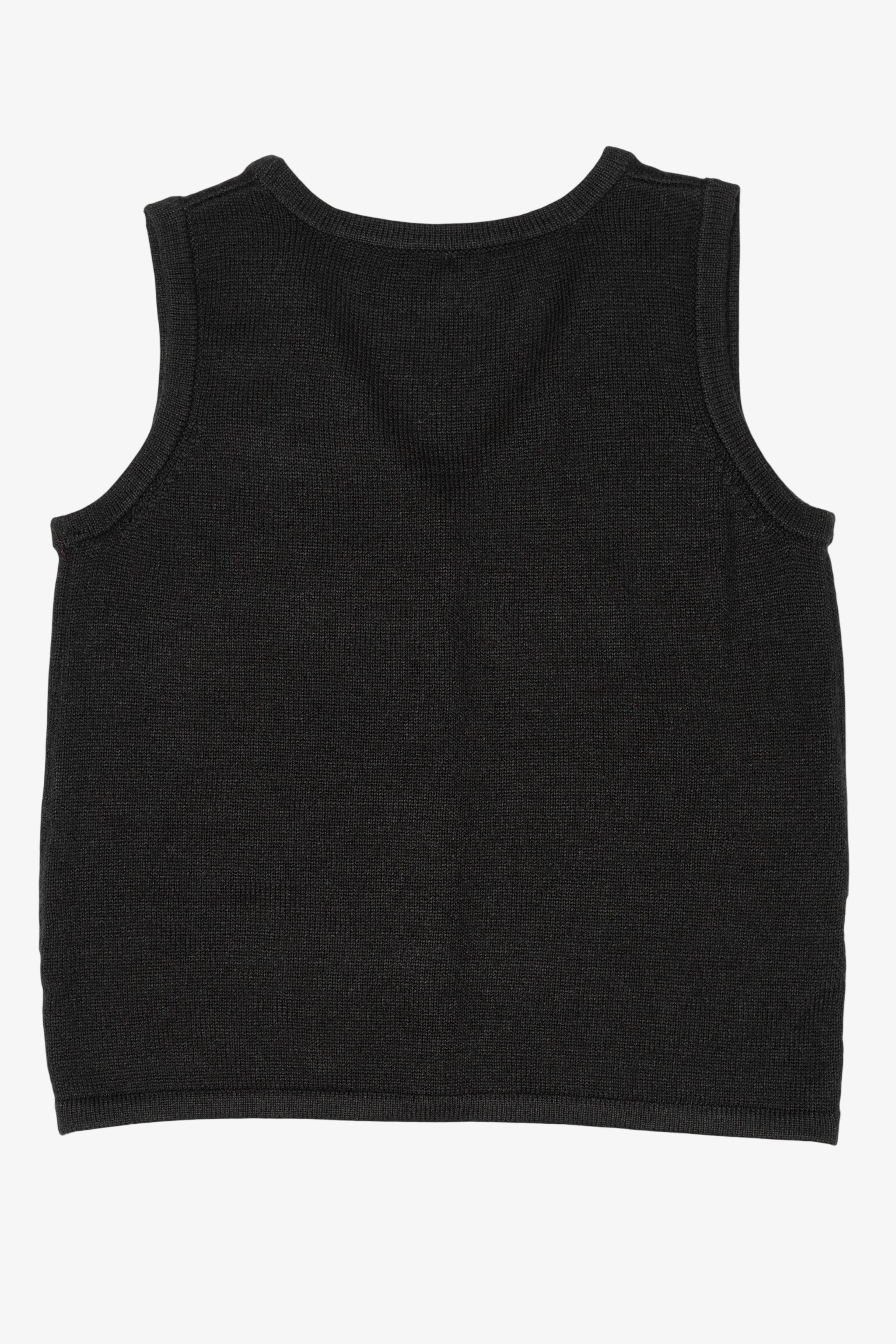 Vintage Black Reindeer Ugly Christmas Vest (2000s)