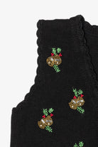 Vintage Black VJ Petites Bells Ugly Christmas Vest (1990s)
