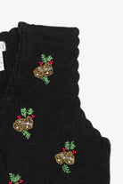 Vintage Black VJ Petites Bells Ugly Christmas Vest (1990s)