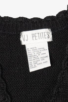 Vintage Black VJ Petites Bells Ugly Christmas Vest (1990s)