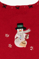 Vintage Red Designers Studio Originals Snowmen Ugly Christmas Vest (1990s)