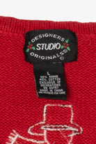 Vintage Red Designers Studio Originals Snowmen Ugly Christmas Vest (1990s)