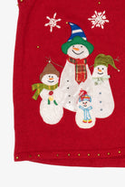 Vintage Red Mercer Street Studio Snowmen Ugly Christmas Vest (2000s)