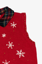 Vintage Red Mercer Street Studio Snowmen Ugly Christmas Vest (2000s)
