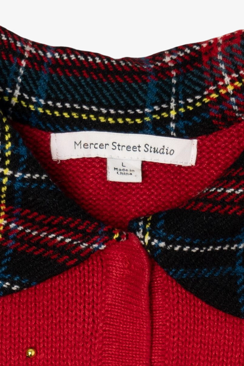 Vintage Red Mercer Street Studio Snowmen Ugly Christmas Vest (2000s)