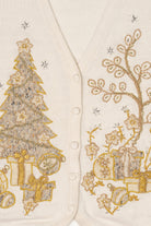 Vintage White Studio Collection Trees Ugly Christmas Vest (1990s)