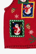 Vintage Red Designers Originals Studio Snowmen Ugly Christmas Vest (1990s)