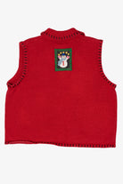 Vintage Red Designers Originals Studio Snowmen Ugly Christmas Vest (1990s)