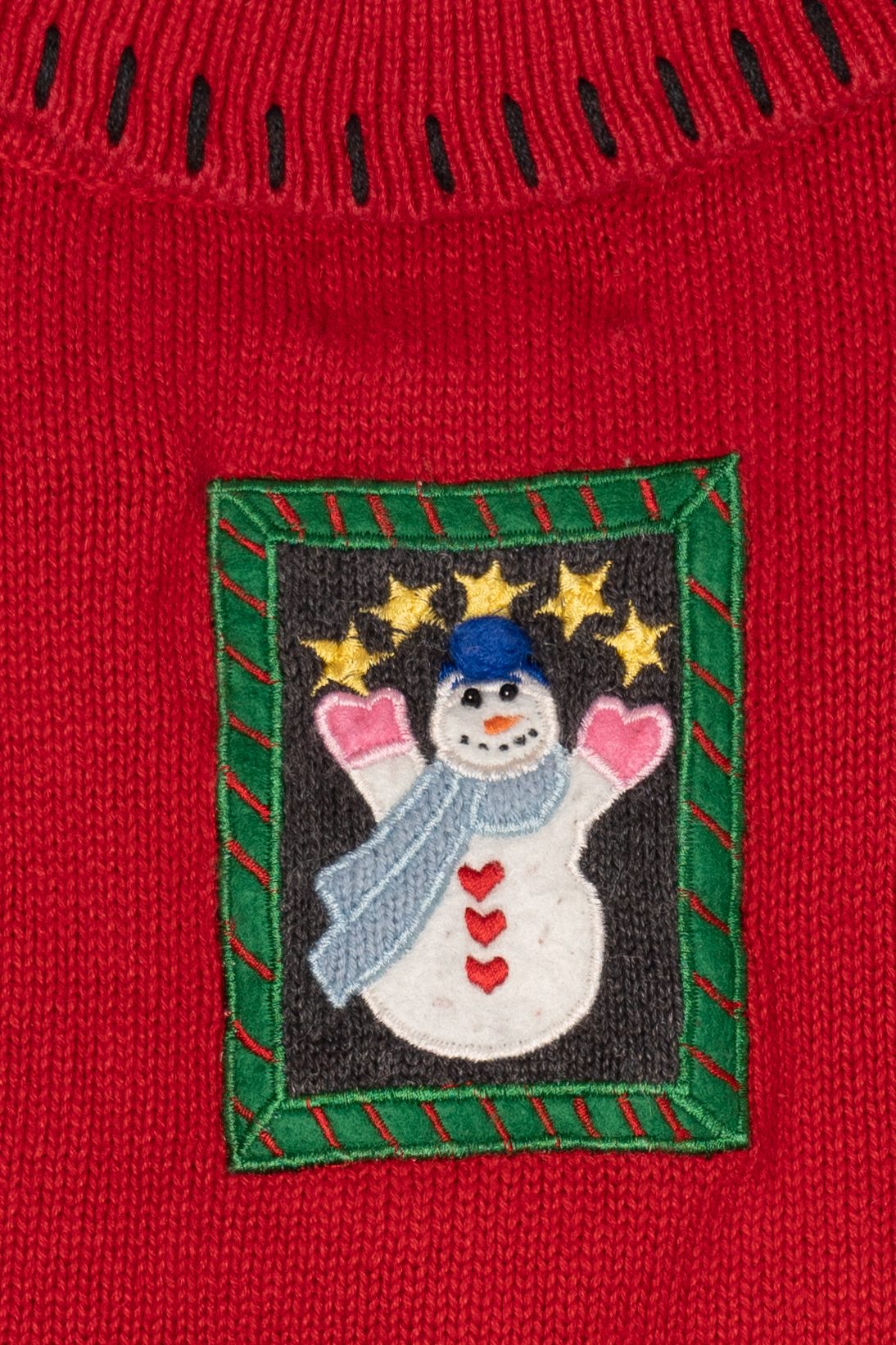 Vintage Red Designers Originals Studio Snowmen Ugly Christmas Vest (1990s)