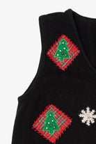 Vintage Black Crazy Horse Trees Ugly Christmas Vest (2000s)