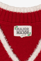 Red Major Label Group Gingerbread Pattern Ugly Christmas Vest (2010s)