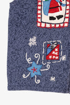 Vintage Blue Bobbie Brooks Ugly Christmas Vest (1990s)