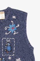 Vintage Blue Bobbie Brooks Ugly Christmas Vest (1990s)