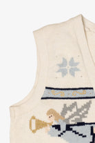 Vintage White The Villager Ugly Christmas Vest (1990s)