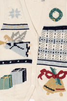 Vintage White The Villager Ugly Christmas Vest (1990s)