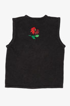 Vintage Black Bobbie Brooks Poinsettias Ugly Christmas Vest (1990s)