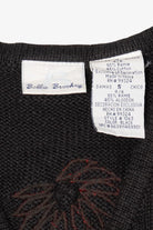 Vintage Black Bobbie Brooks Poinsettias Ugly Christmas Vest (1990s)