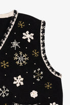 Vintage Black Designers Originals Studio Dogs Ugly Christmas Vest (1990s)