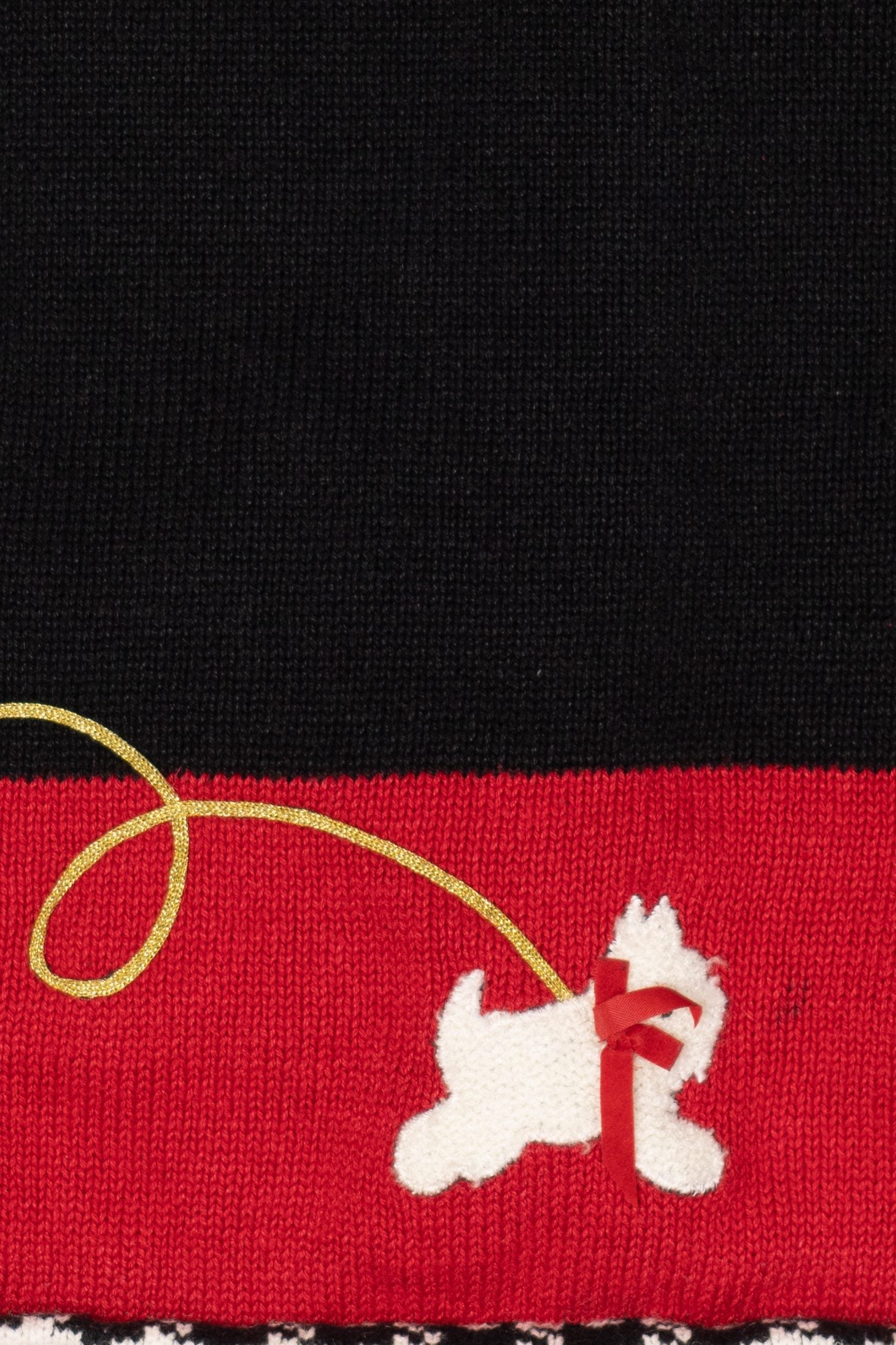 Vintage Black Designers Originals Studio Dogs Ugly Christmas Vest (1990s)