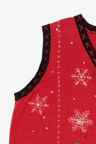 Vintage Red Basic Editions Snowmen Ugly Christmas Vest (1990s)