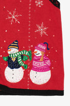 Vintage Red Basic Editions Snowmen Ugly Christmas Vest (1990s)