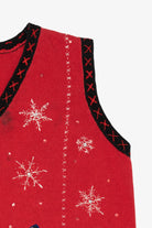 Vintage Red Basic Editions Snowmen Ugly Christmas Vest (1990s)