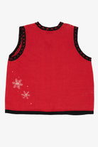 Vintage Red Basic Editions Snowmen Ugly Christmas Vest (1990s)