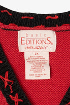 Vintage Red Basic Editions Snowmen Ugly Christmas Vest (1990s)