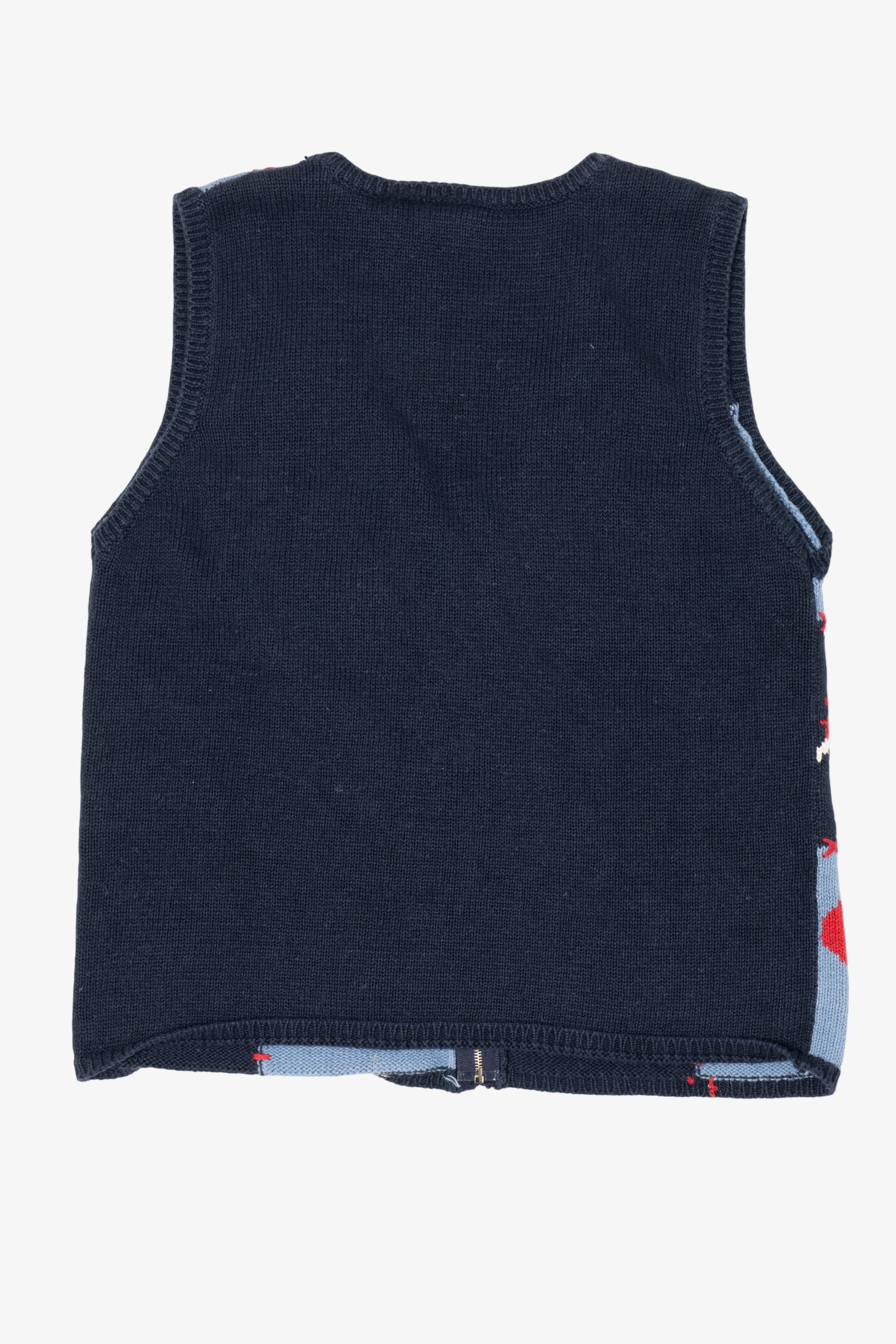 Vintage Blue Capacity Ugly Christmas Vest (1990s)