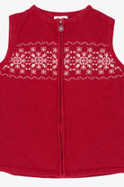 Vintage Red Breckenridge Snowflakes Ugly Christmas Vest (2000s)
