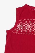 Vintage Red Breckenridge Snowflakes Ugly Christmas Vest (2000s)