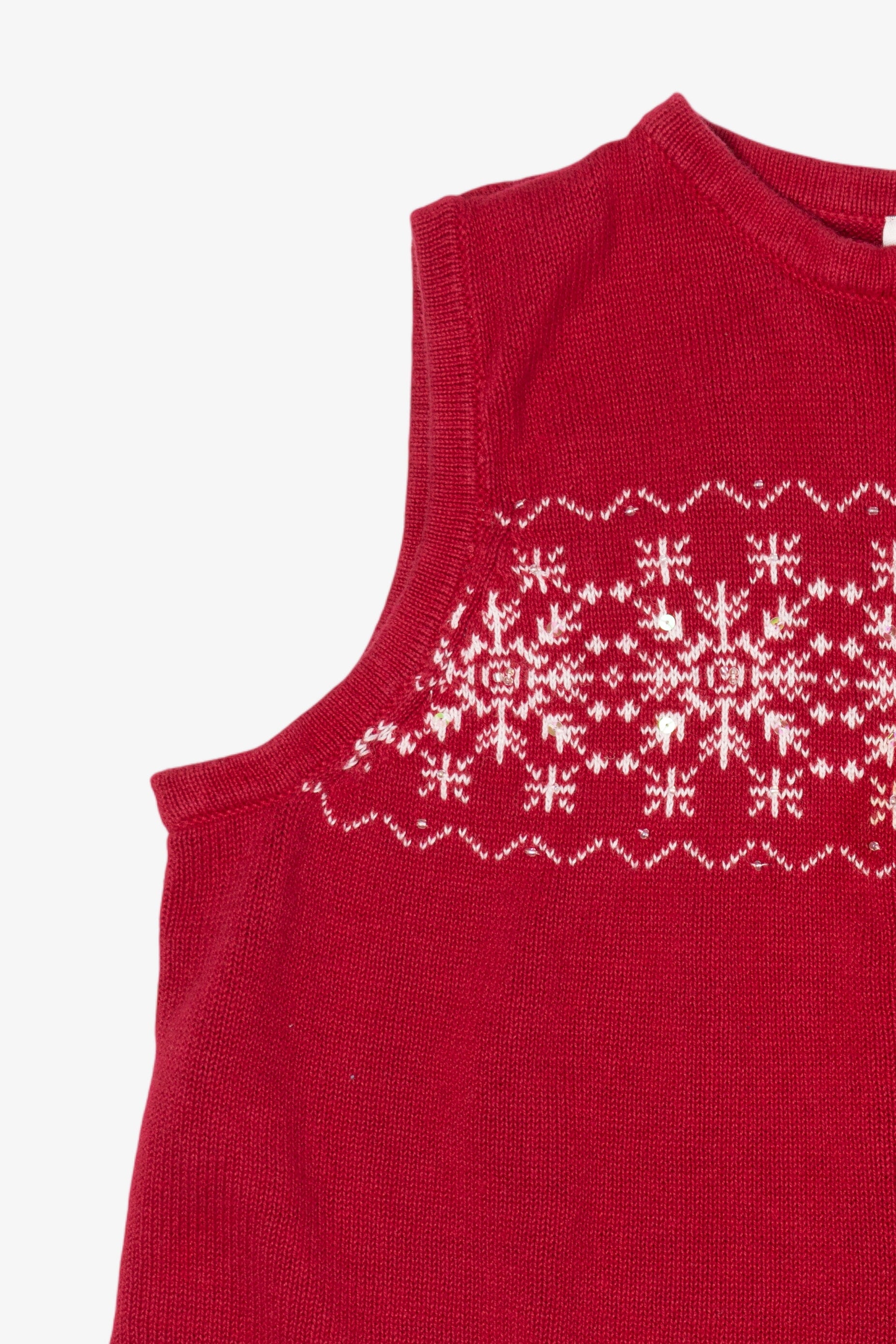 Vintage Red Breckenridge Snowflakes Ugly Christmas Vest (2000s)