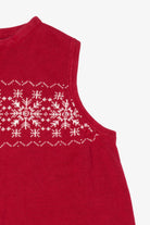 Vintage Red Breckenridge Snowflakes Ugly Christmas Vest (2000s)