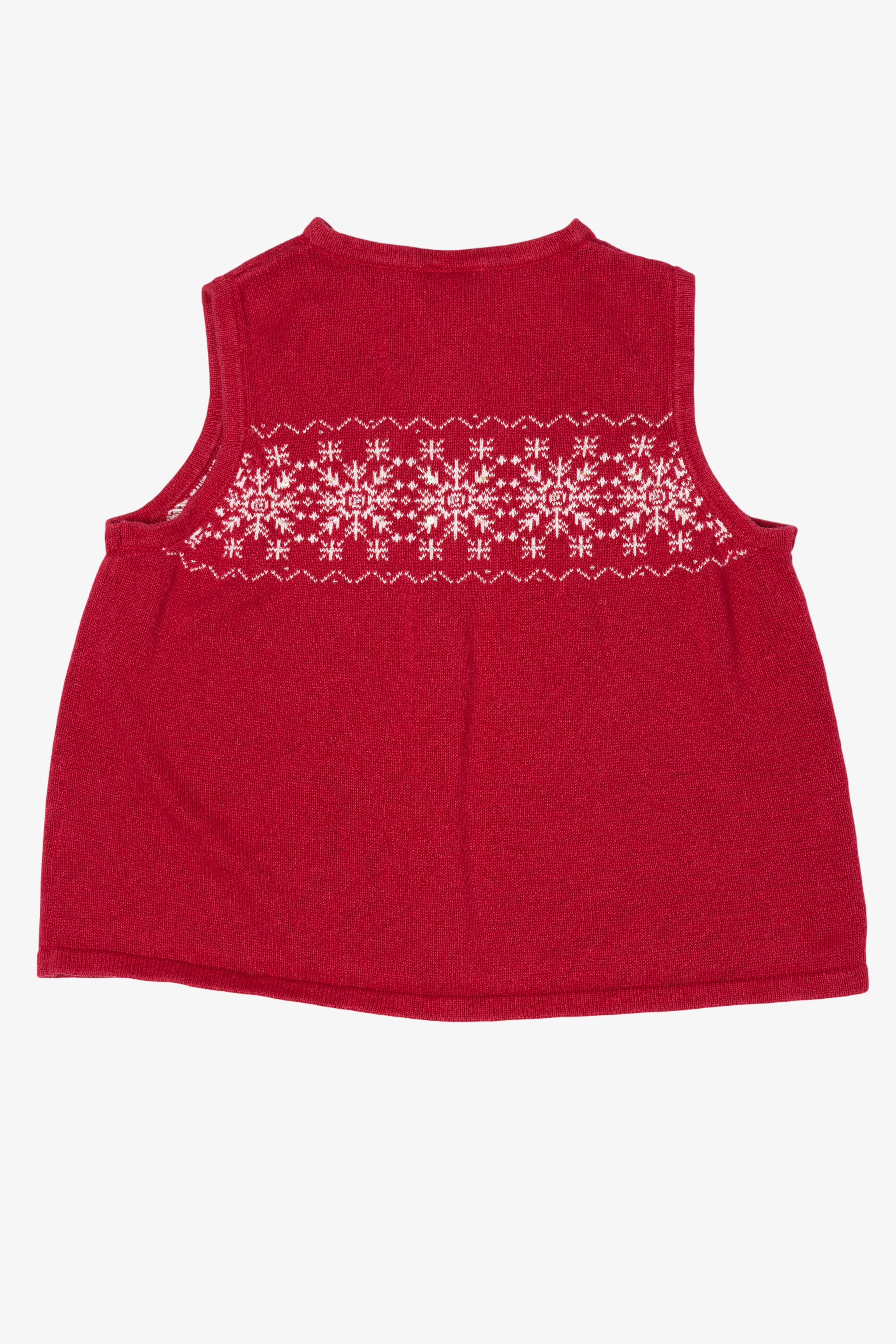 Vintage Red Breckenridge Snowflakes Ugly Christmas Vest (2000s)